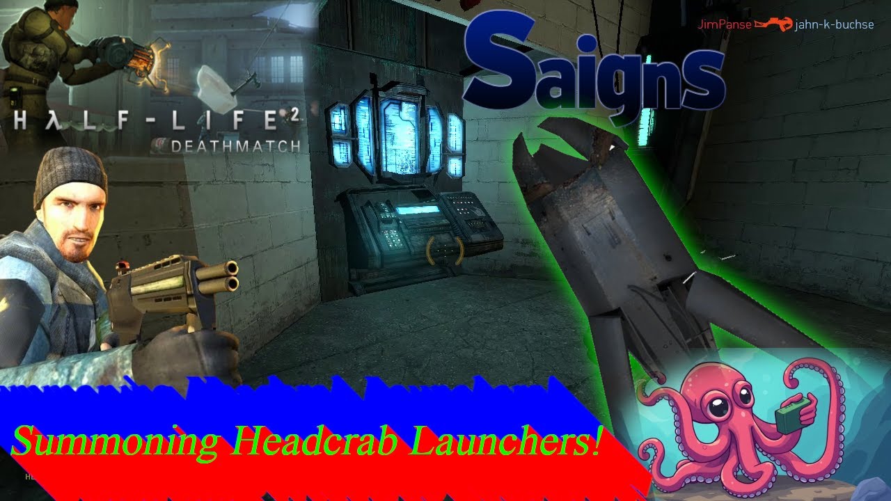 HL2DM – (Saigns) Summoning Headcrab Launchers! (1 Hour of gameplay!)