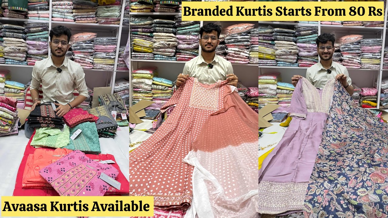 Chickpet Bangalore Wholesale Branded Kurtis & Kurti Sets Avaasa/Fusion Kurtis ! Singles Available