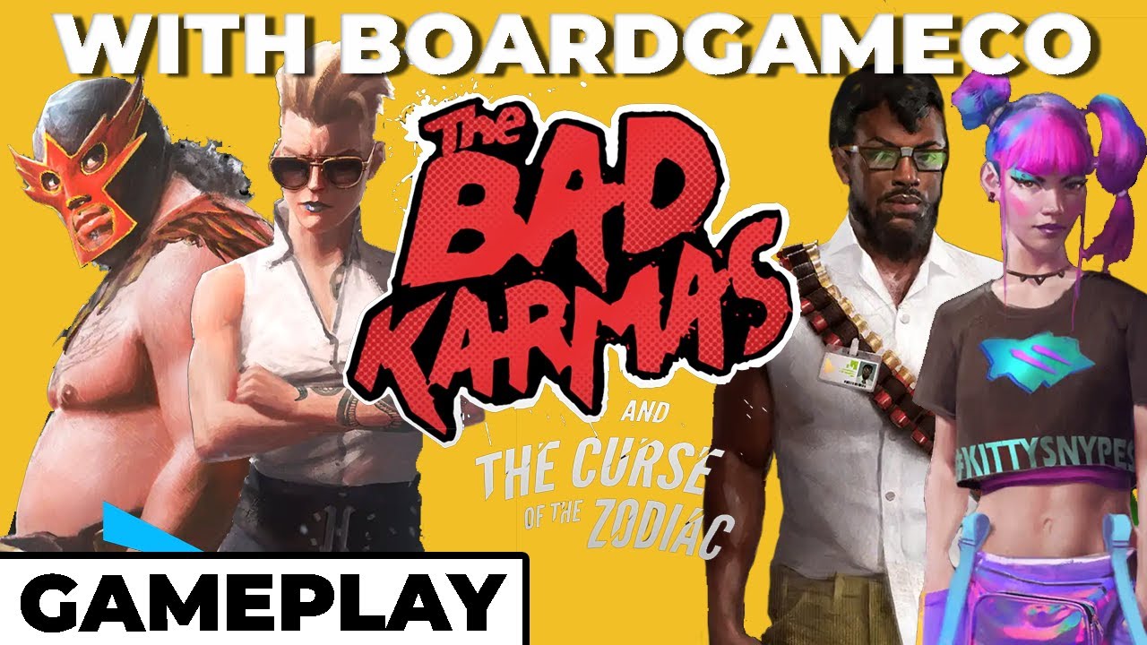 The Bad Karmas: Curse and the Curse of the Zodiac - 4p Gameplay with @BoardGameCo