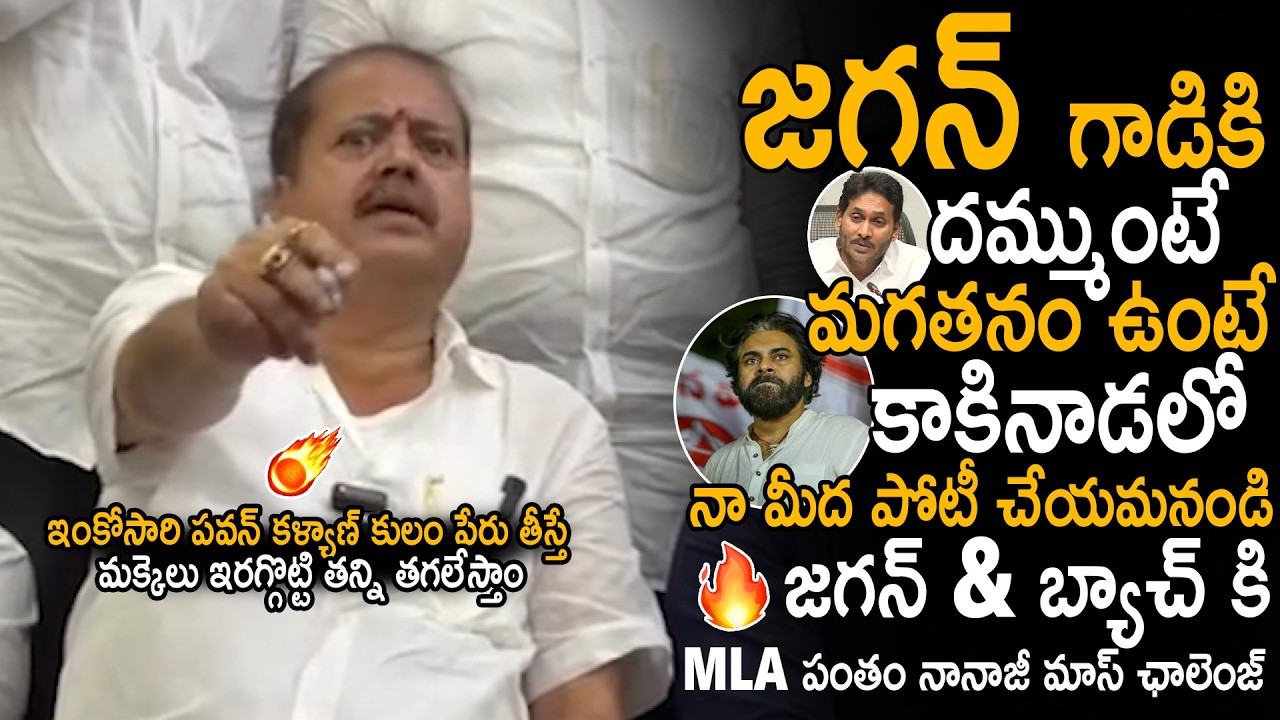 MLA Pantham Nanaji Mass Challenge to YS Jagan and His Team Over Comments on Pawan Kalyan&rsquo;s Caste ...