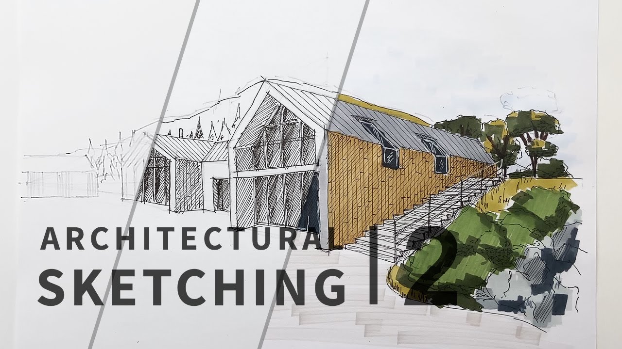 House on countryside | Architectural sketching #2