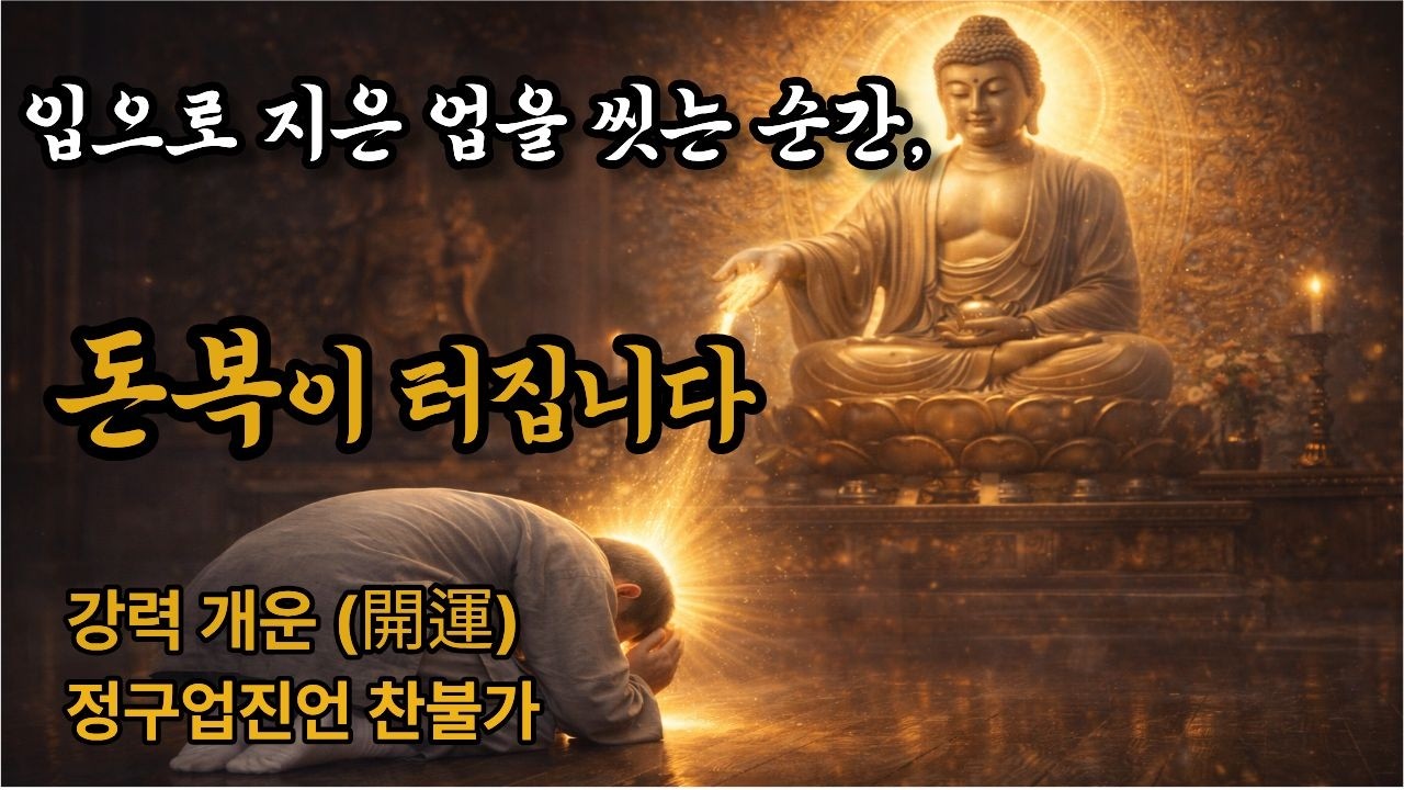 업장소멸 1순위｜석가모니 대광명 정구업진언 찬불가 확언 ㅣ강력한 개운으로 금전운을 활짝 열어주는  20분찬불 기도ㅣ888Hz 황금주파수