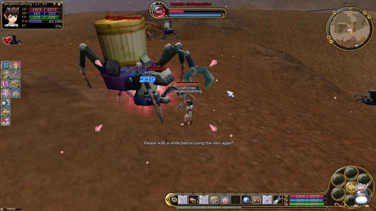 Flyff Playpark Level 60 Bow Jester Giant Hunting at Darkon 1