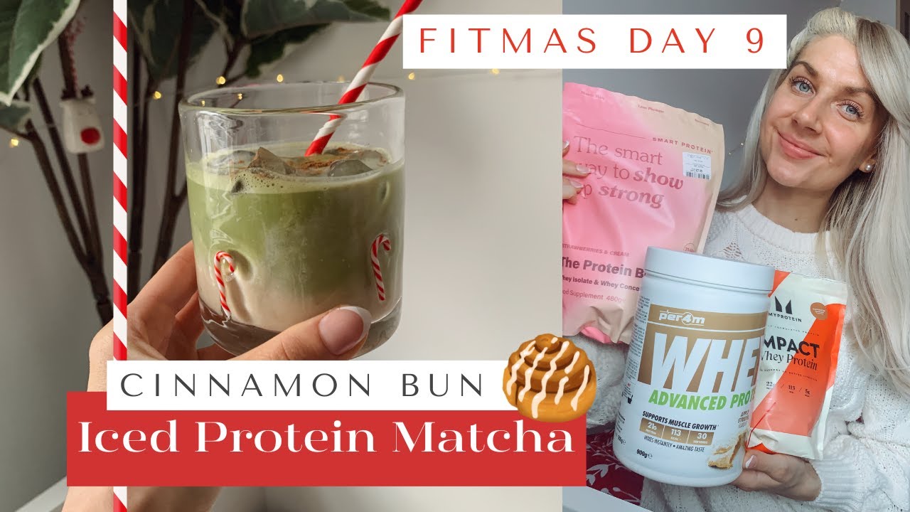 VLOGMAS DAY 9 🎄CINNAMON BUN ICED PROTEIN MATCHA 🍵 + @MyproteinOfficial  HAUL!
