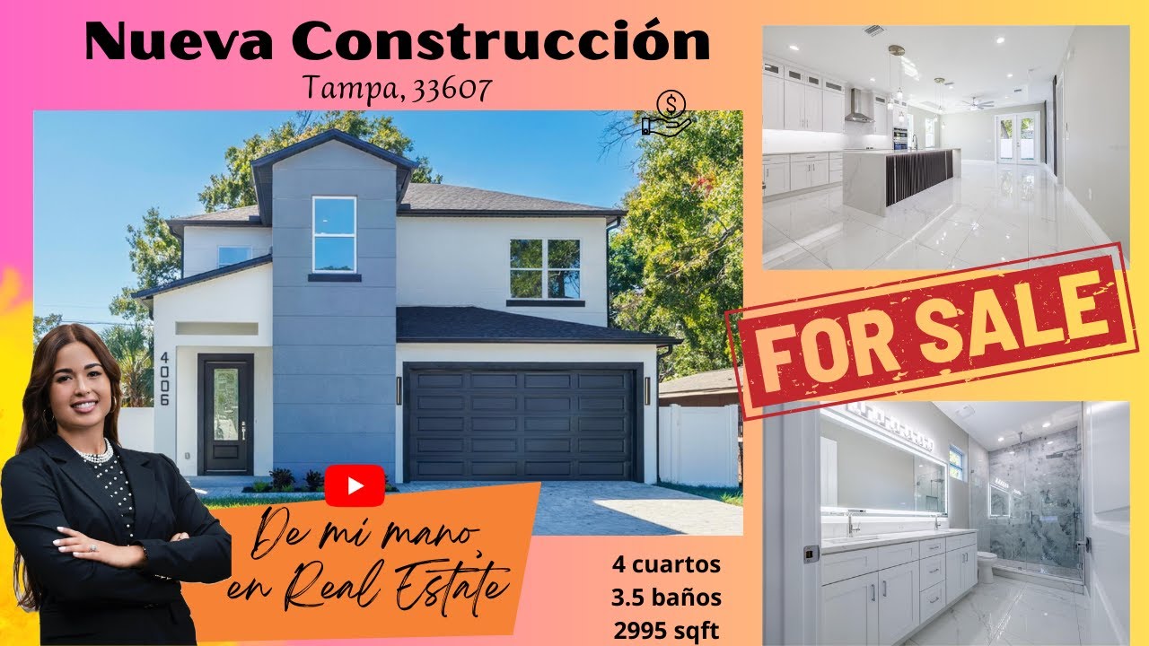 🏡 Nueva Construcción en Tampa | 4 Habitaciones | Ubicación Inmejorable