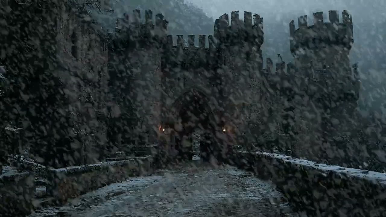 🏰🌨️ Winter Fortress Blizzard | Intense Storm Winds | Focus Study Work Meditation Healing Calm