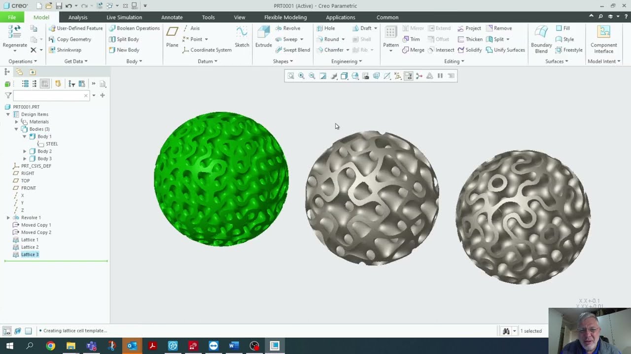 Creo Parametric Formula Lattice Types for Additive Manufacturing