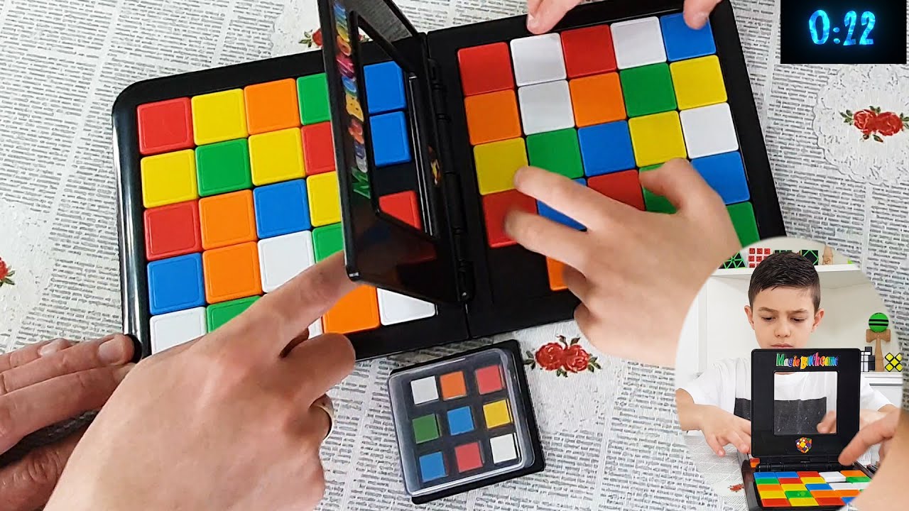 Playing Rubik Race. Magic Block Game for Kids. Bogdy VS Daddy score 6-0 . Real Time