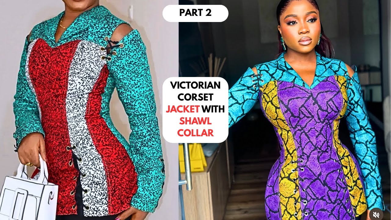 How to Sew a Trendy Victoria corset Jacket with Shawl Collar|Detailed Cutting and Stitching Tutorial