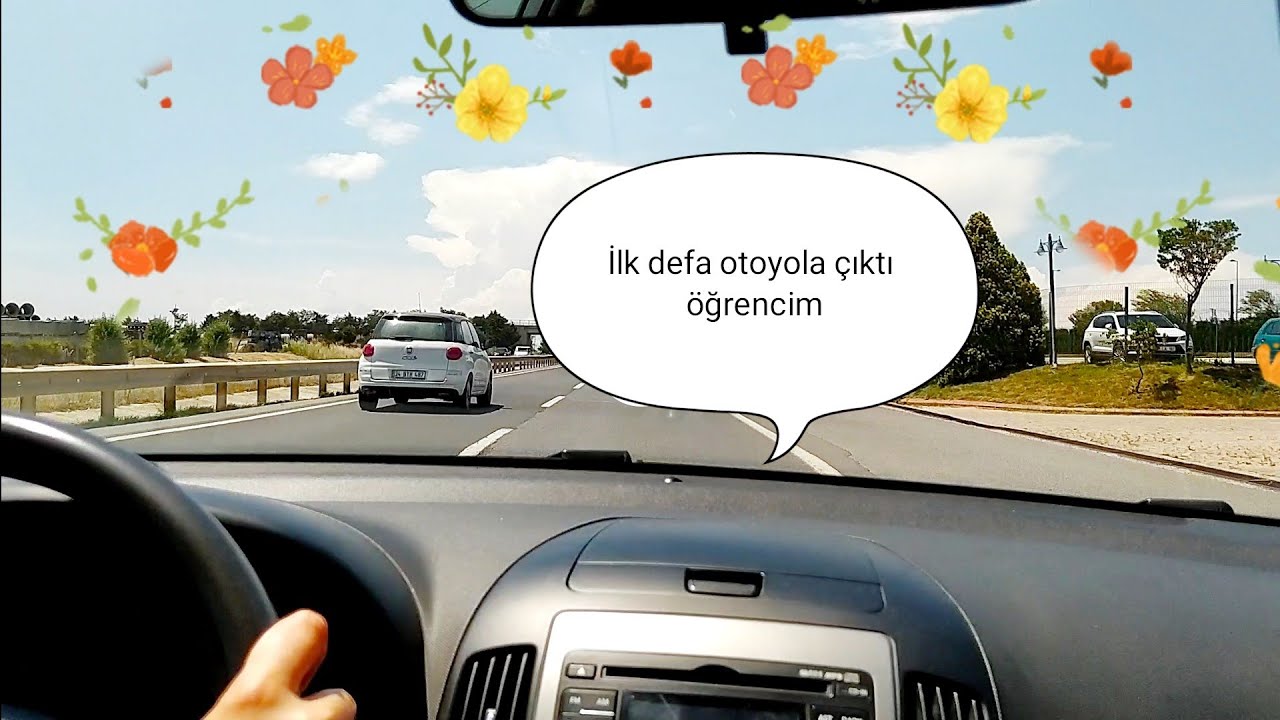 PRATİKTE TAKİP MESAFESİ,  ŞERİT DEĞİŞTİRME ÇALIŞMASI.  İLK DEFA OTOYOLA ÇIKAN ÖĞRENCİ💥