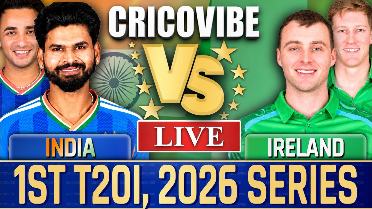 Live: India Vs Ireland, 1st T20I, 2026 Series | Live Match Today Score Commentary | CricoVibe