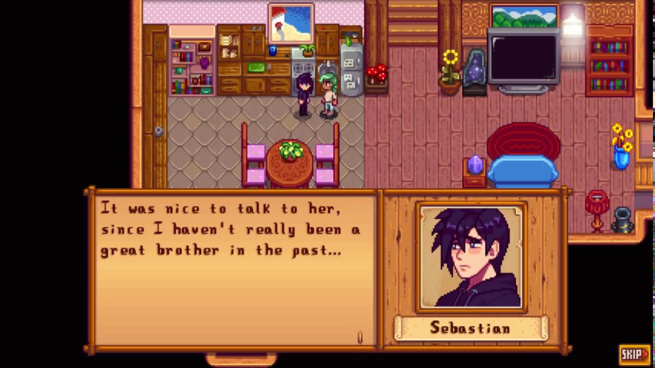 Stardew Valley MOD - Sebastian Marriage Event, Sebby and Maru
