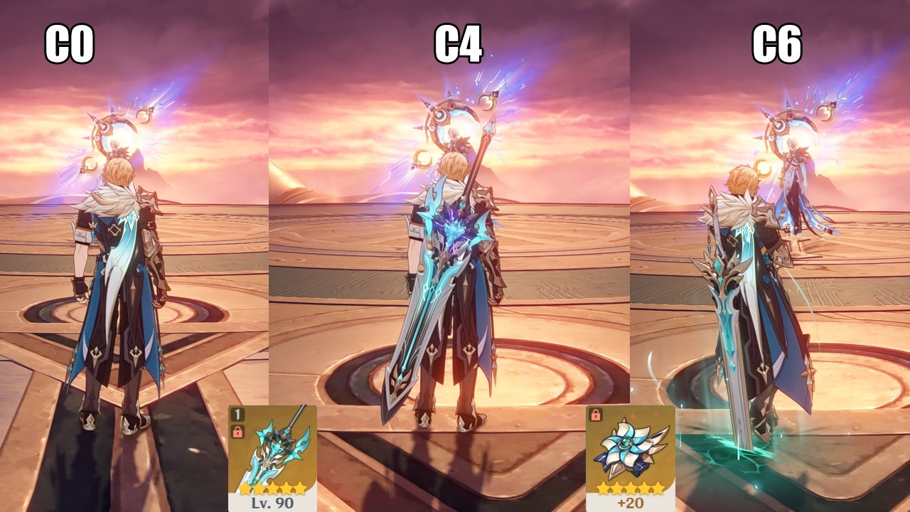 VARKA C0 ~ C6 COMPARSION | GENSHIN IMPACT