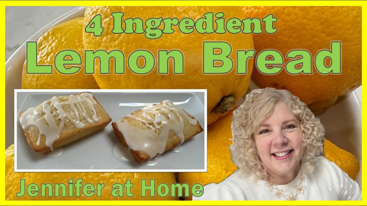 4 INGREDIENT LEMON BREAD #easy #lemonbread #lemon #bread #dessert #easyrecipe #glaze #recipe