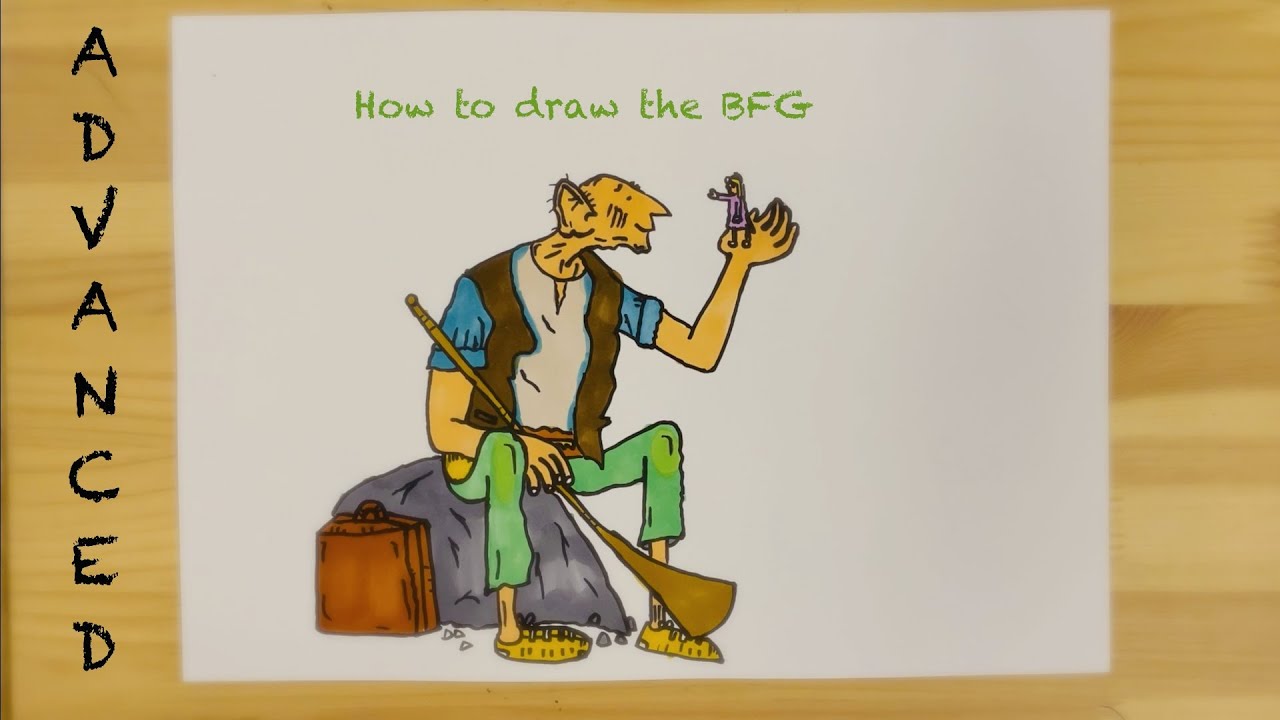 Drawing with Juni #162: How to draw the BFG | Roald Dahl