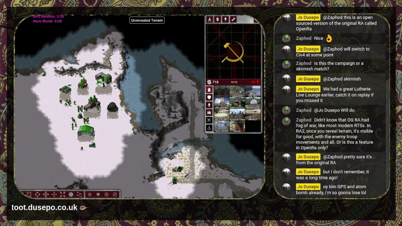 Retro Games, Chat and Music 9/9/23 (OpenRA  - Command and Conquer Red Alert)