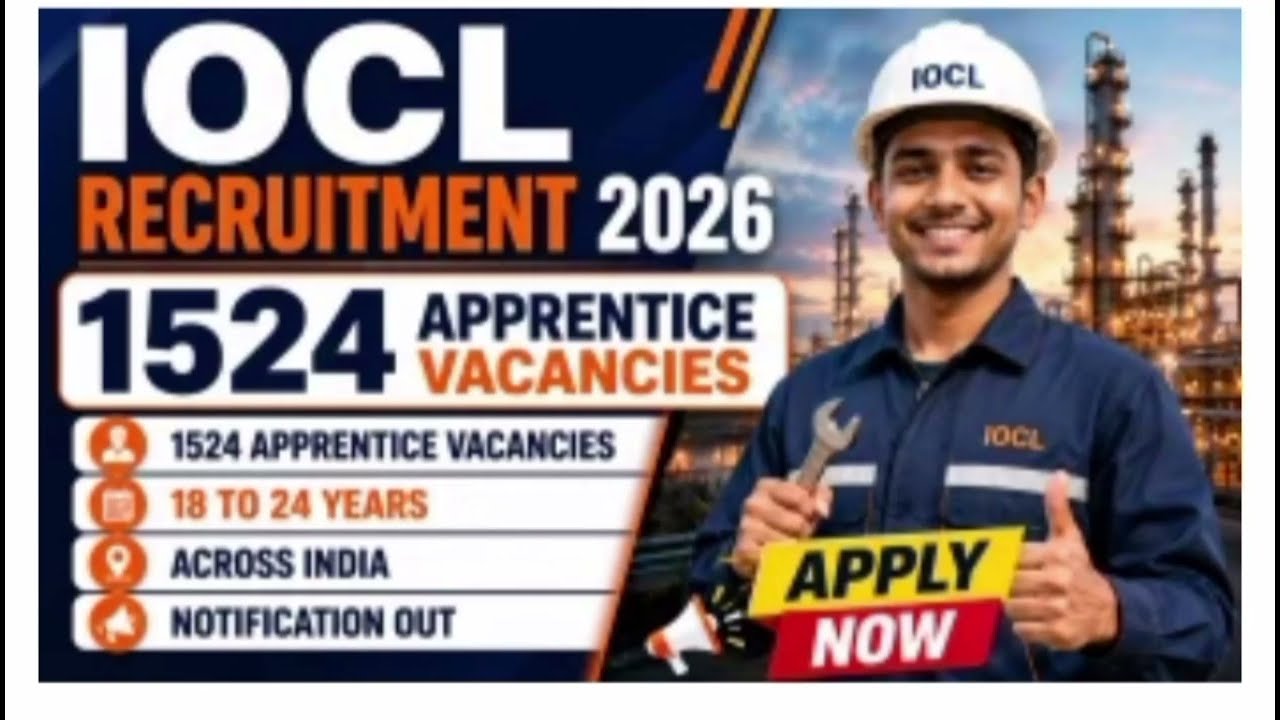 IOCL Apprentice Recruitment 2026 - Apply Online for 1524 Trade / Technician Apprentice Posts