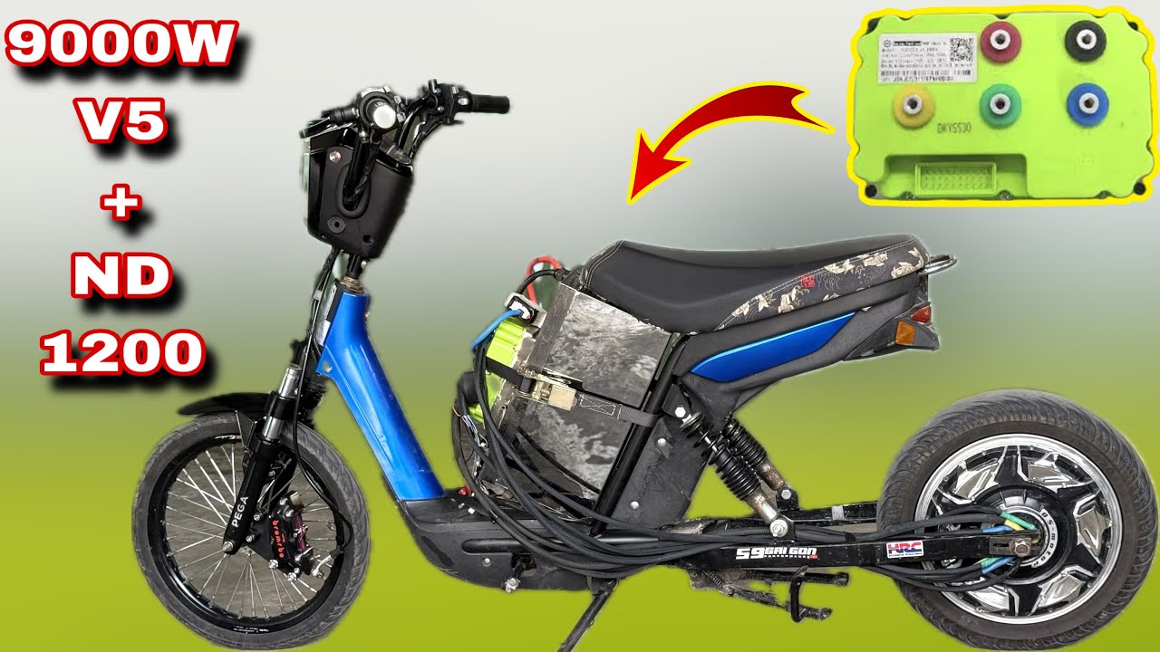 Xe Điện Độ Kiểng – 9000W V5 + ND1200 Pin Lớn Quá Khủng ⚡