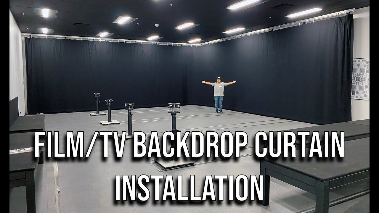 S&K - Film/TV/Photography Backdrop Curtain Installation - Curved L Track -