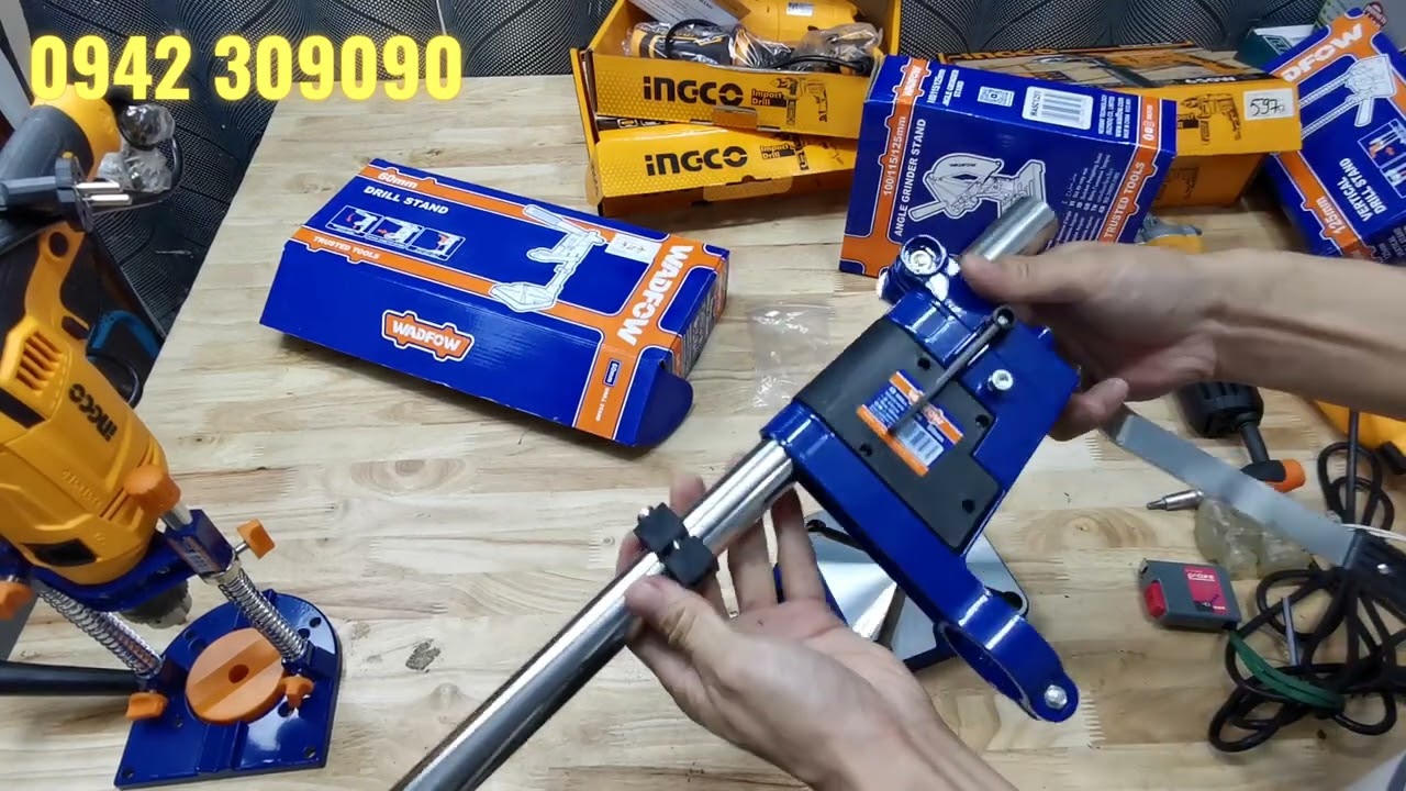 Đế lắp Máy khoan, máy mài, cữ khoan định tâm hãng WadFow giá bình dân