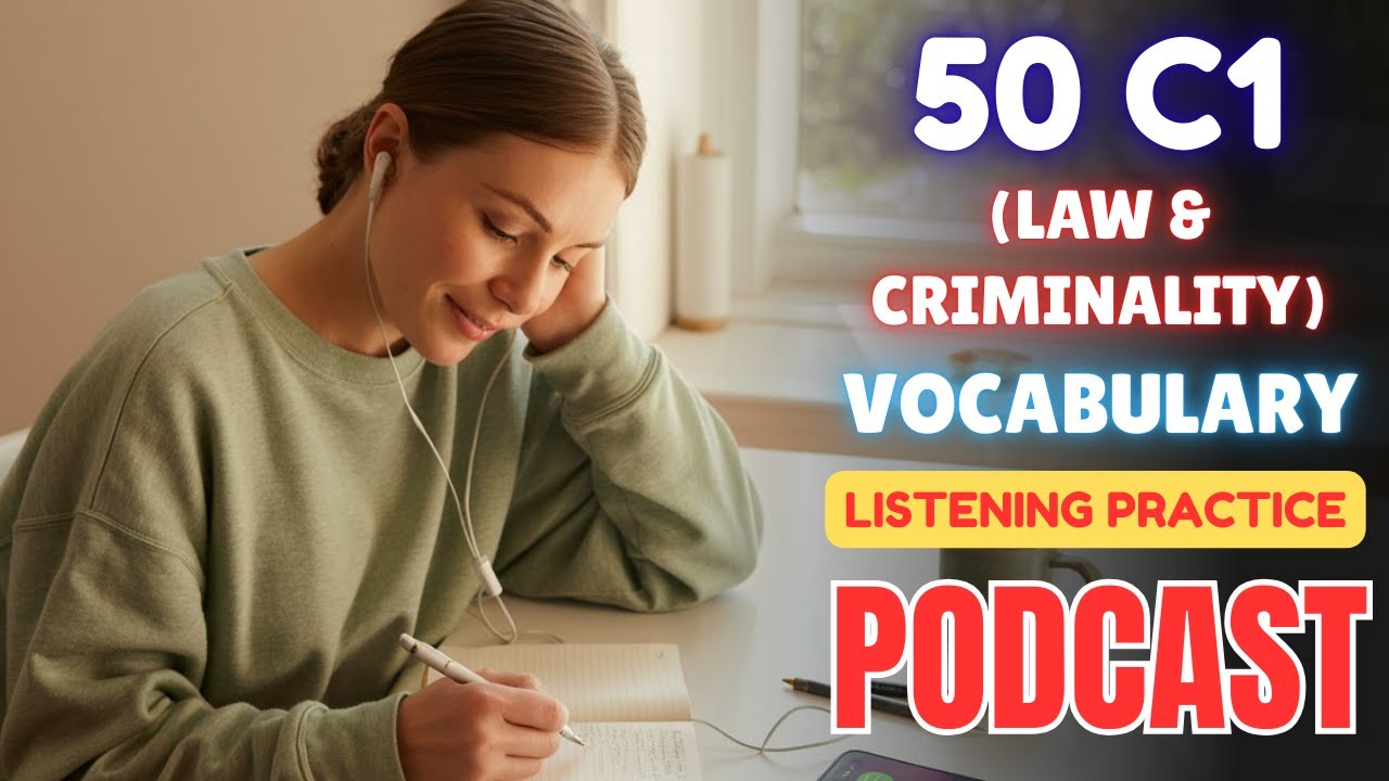 50 C1 Level Vocabulary (Law and Criminality) || English Podcast for Advanced Learners