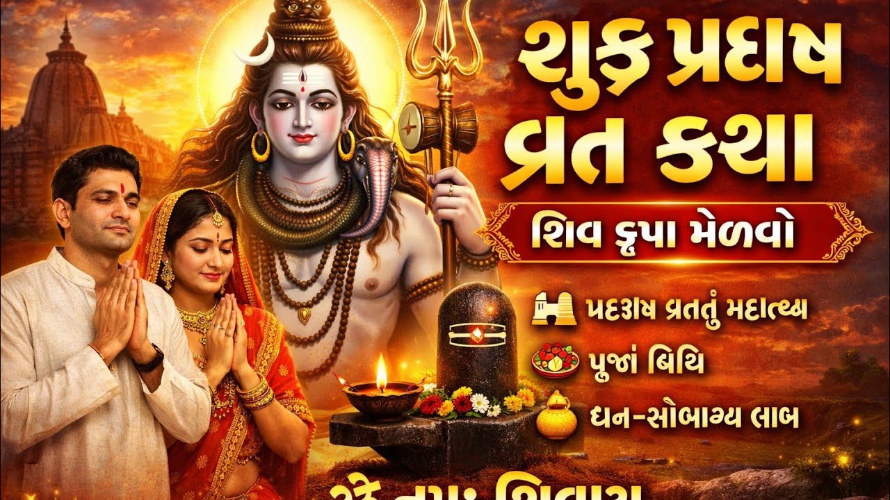 શુક્ર પ્રદોષ વ્રત કથા અને પૂજા વિધિ | Shukra Pradosh Vrat 2025 llશુક્ર પ્રદોષ વ્રત - સંપૂર્ણ વિધિ