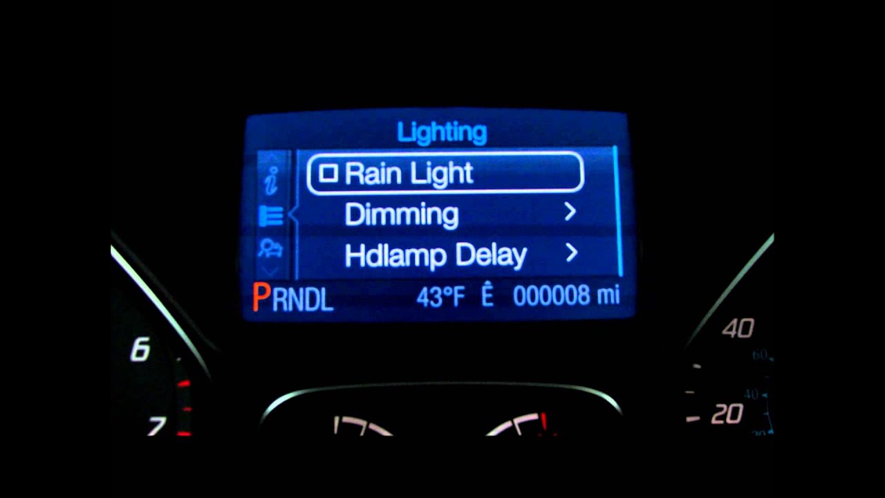 Ford Focus Escape Rain Light and Auto Dimming