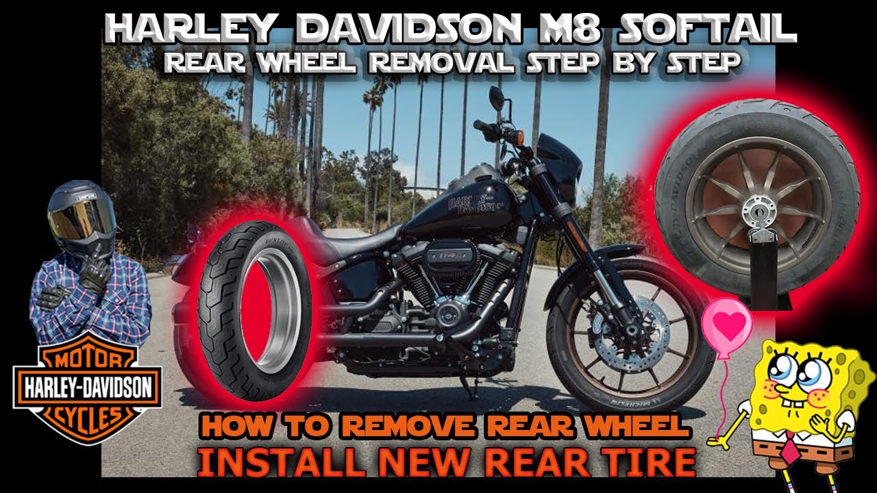 Harley Davidson M8 Softail Rear Wheel Tire Change Step by Step Install - FXLRS Rear Wheel Removal