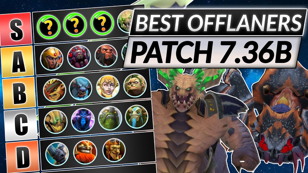 NEW OFFLANE TIER LIST Patch 7.36B - Best Position 3 Heroes RANKED - Dota 2 Guide