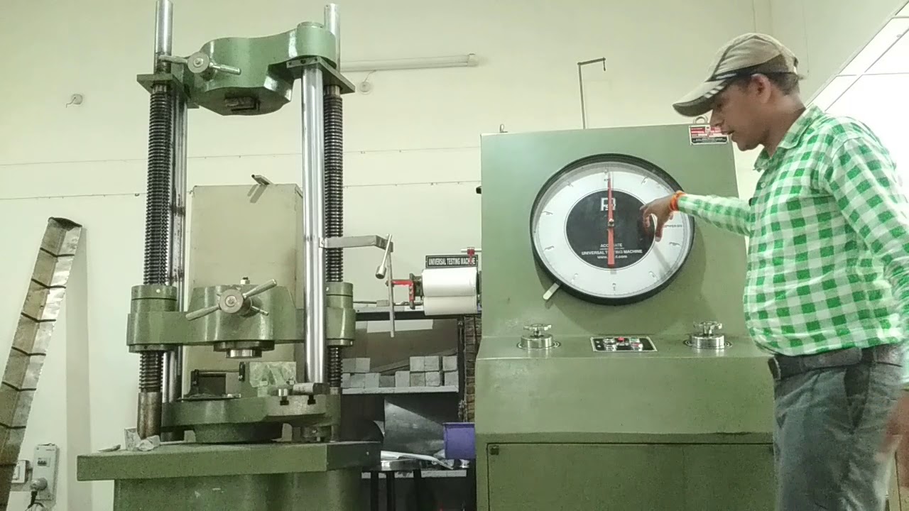 COMPRESSION TEST ON UTM MACHINE