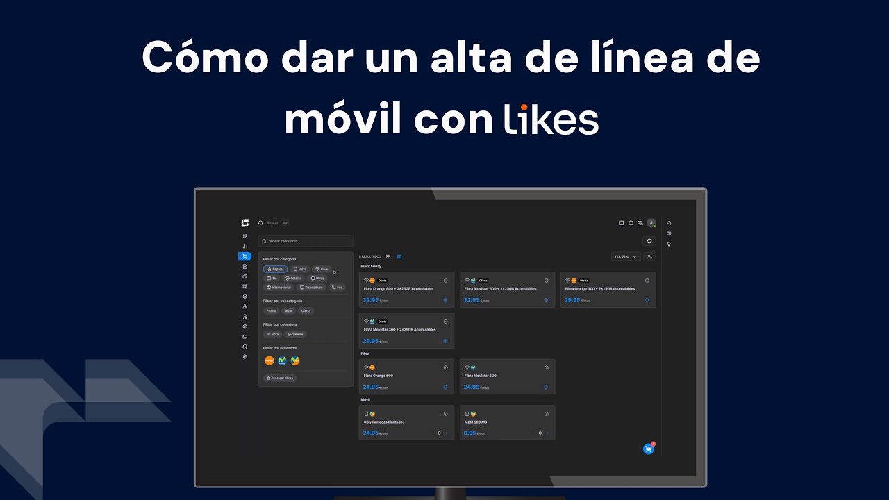 Alta de línea móvil en Likes