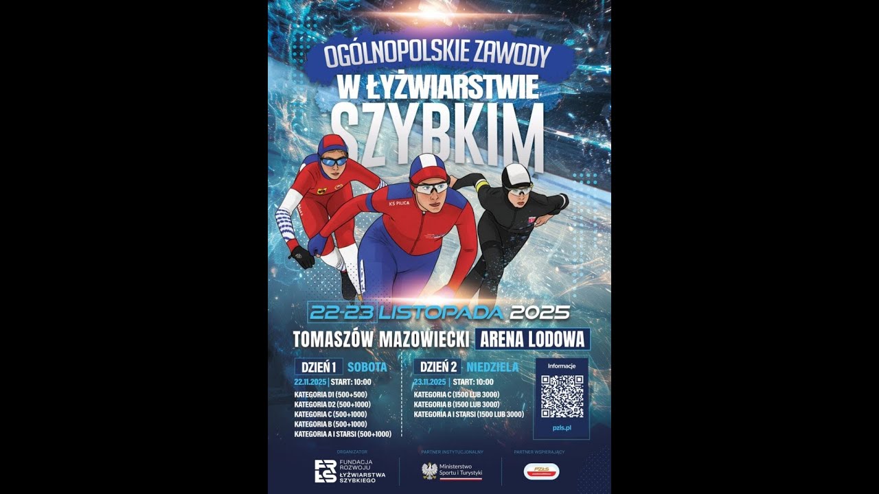 Ogólnopolskich Zawodów w Łyżwiarstwie Szybkim 23.11 2025 r.