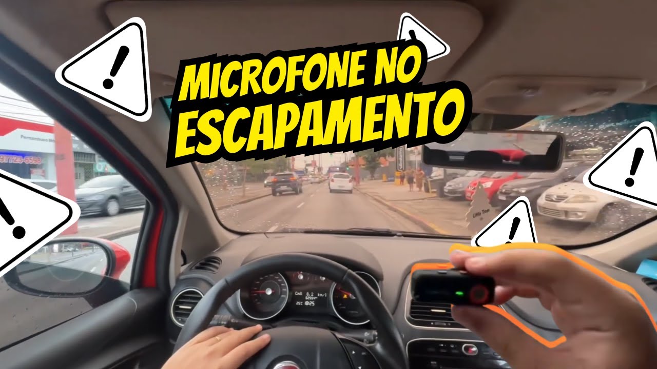 Coloquei um microfone perto do escapamento + flagra de acidente