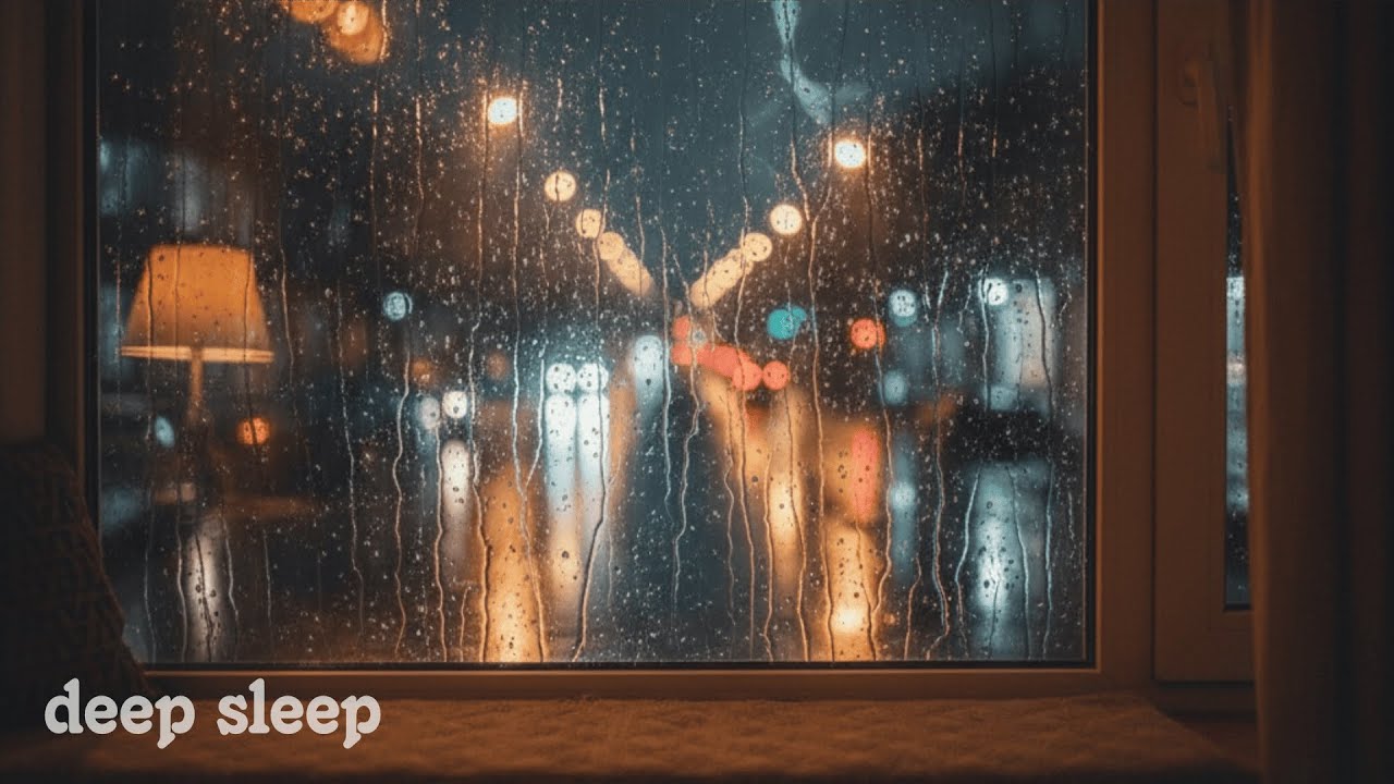Deep Sleep in 5 Minutes 🌧️ Real Rain & Calm Piano (1 Hour)