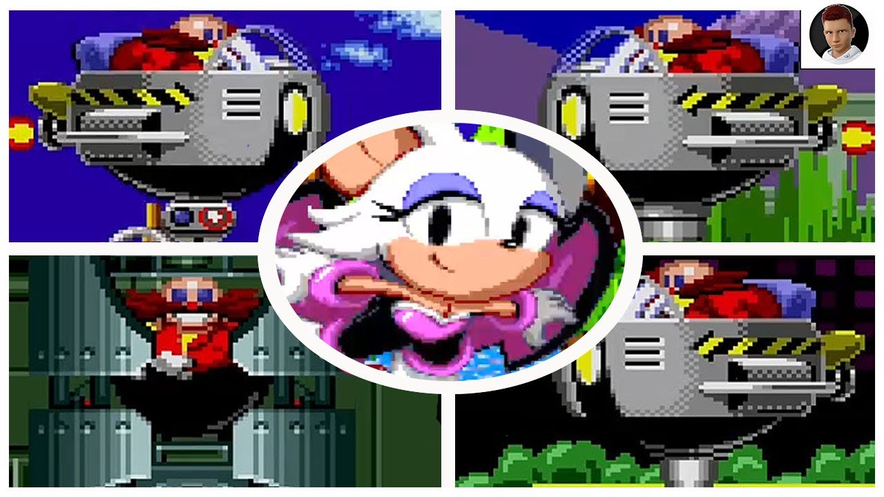 Rouge the Bat in Sonic 1 (Sonic Rom Hack) All Bosses + Ending (NO DAMAGE)