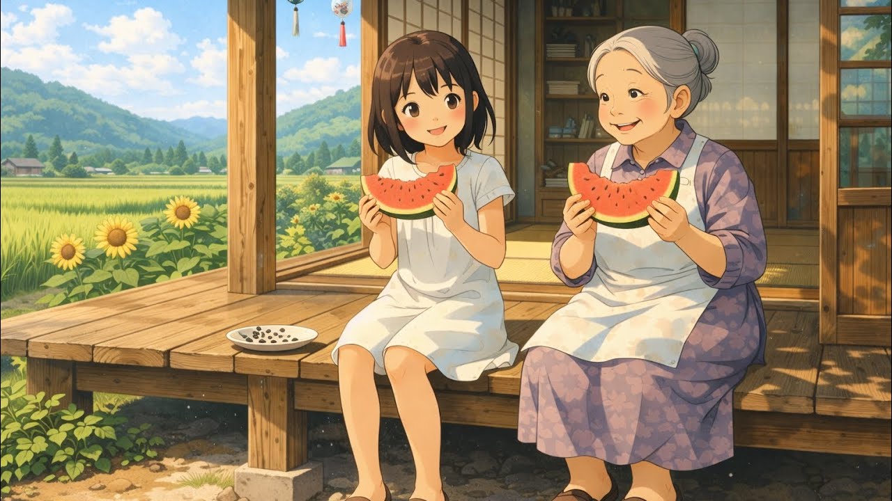 Summer Vacation at Grandma’s Village House 🏡 | Peaceful Japanese Countryside | Ghibli Inspired ASMR