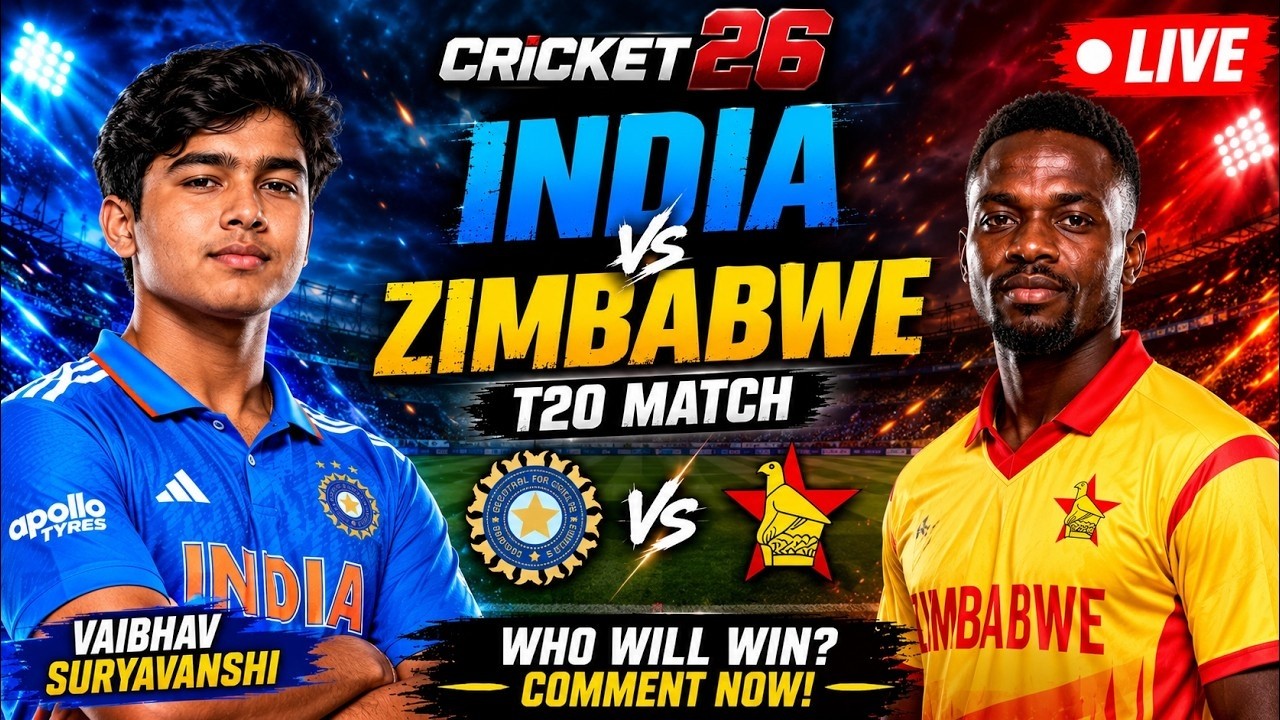 LIVE 🔴ZIM vs IND | Cricket 26 Gameplay| India vs Zimbabwe Live  #cricket26gameplay #livematch
