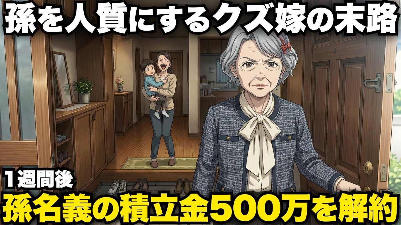 「孫に会いたいなら金払えw」孫を人質に金をせびる嫁→ 孫の積立金500万を即解約&相続排除して私の終活資金に変えた結果…嫁は無一文にw【60代・70代】【シニアライフ】