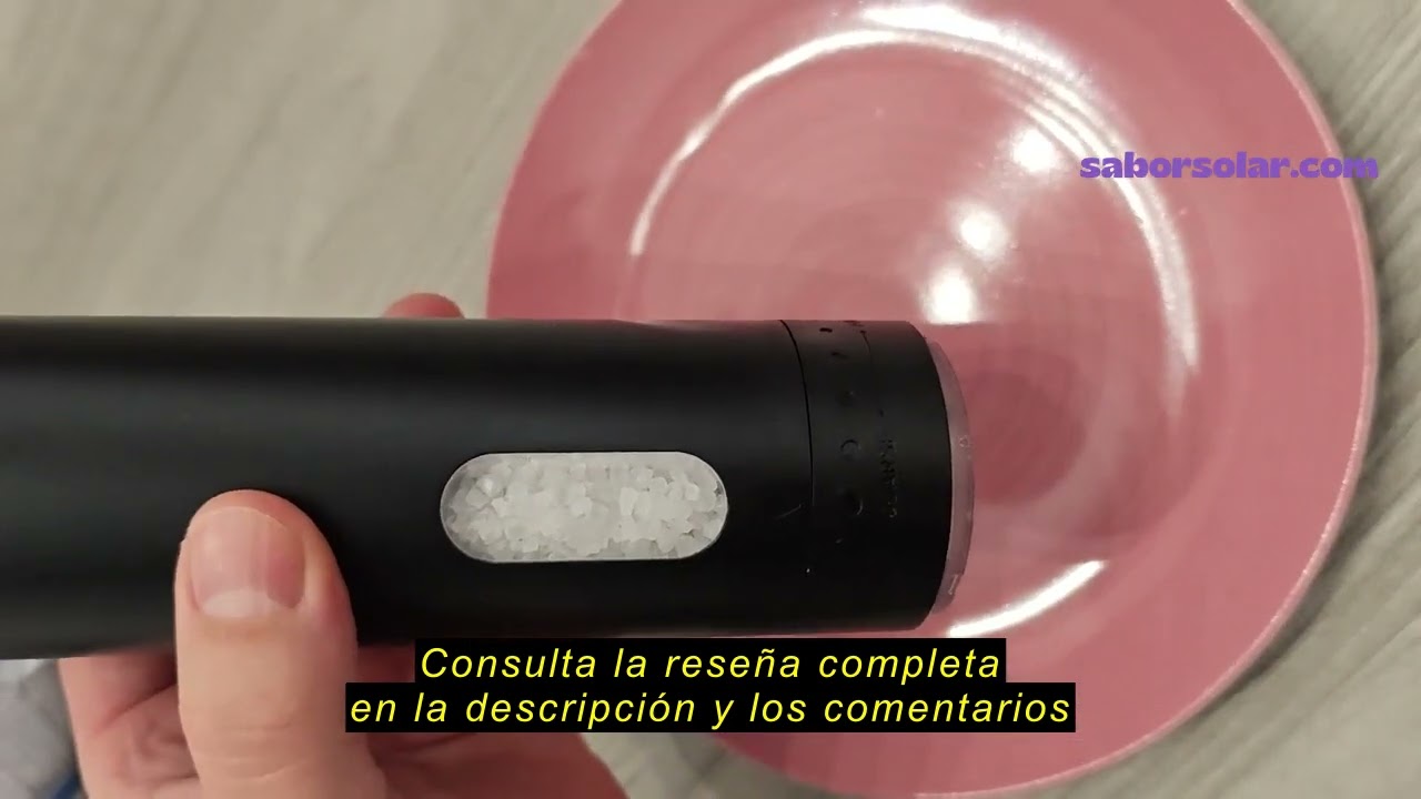 Reseña del BillyBath Molinillos de Sal y Pimienta Eléctricos, 110 Ml de Gran Capacidad, 5 Niveles de