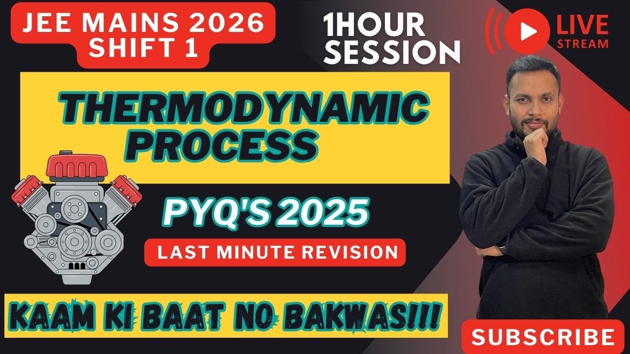 “Thermodynamic Processes – ONE SHOT for JEE Mains 2025 | Guaranteed 4 Marks!”