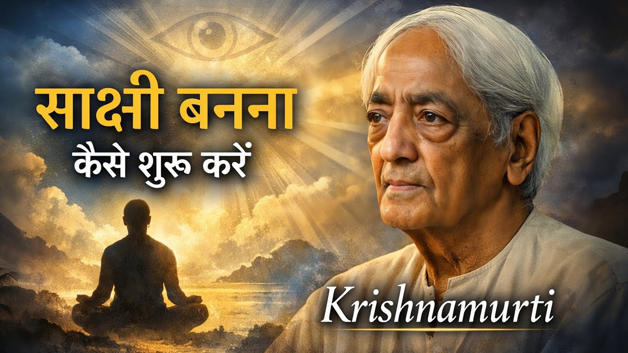Krishnamurti की Teaching: साक्षी बनना कैसे शुरू करें | मन को देखने की कला | आत्म-जागरण की शुरुआत