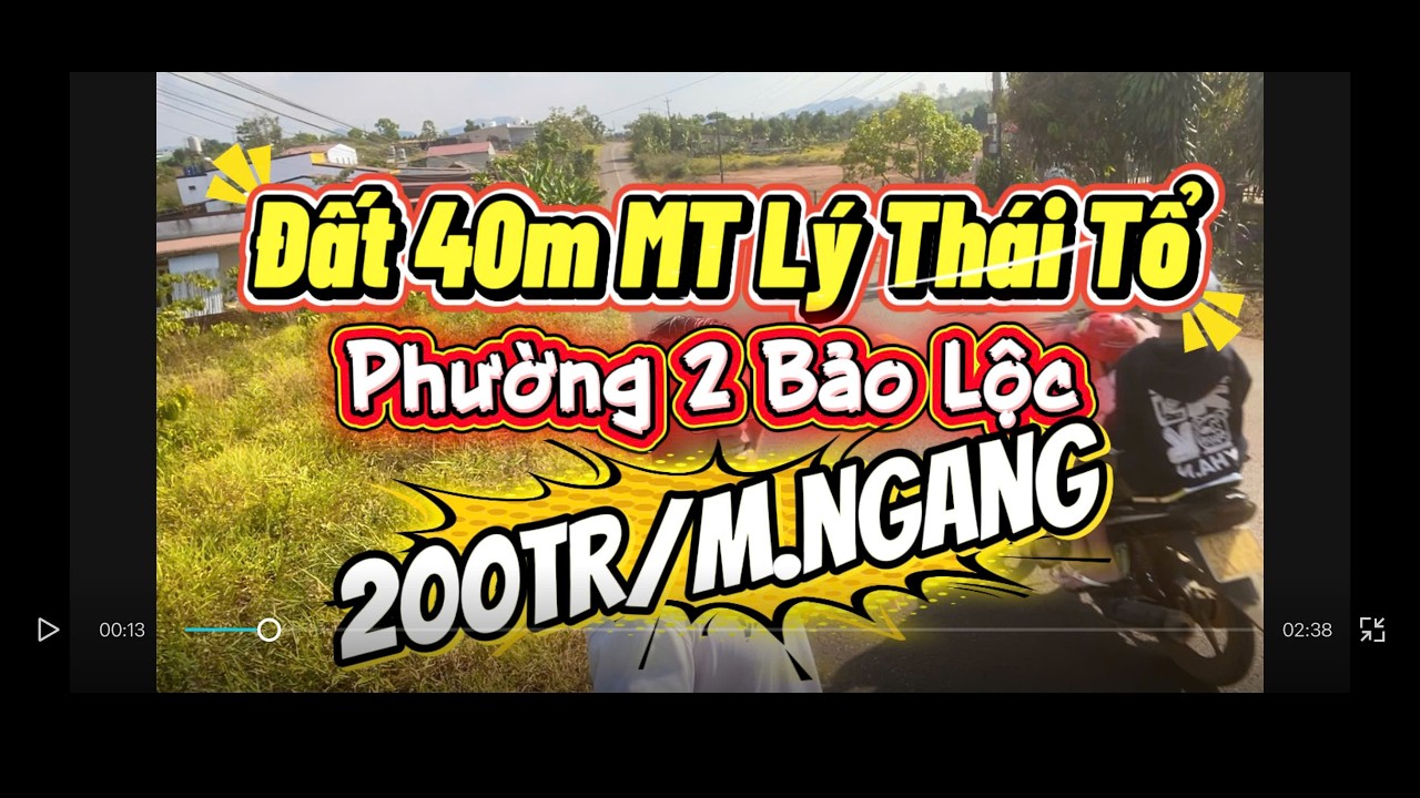 40m Mặt Tiền Lý Thái Tổ Phường 2 Bảo Lộc | Minh Triết Bảo Lộc Review Đất Mặt Tiền Khủng