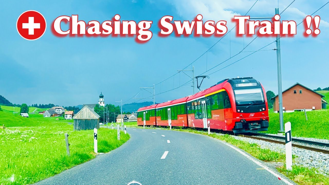 🇨🇭Appenzeller Bahn ! Chasing Swiss Train in Appenzell , Switzerland !