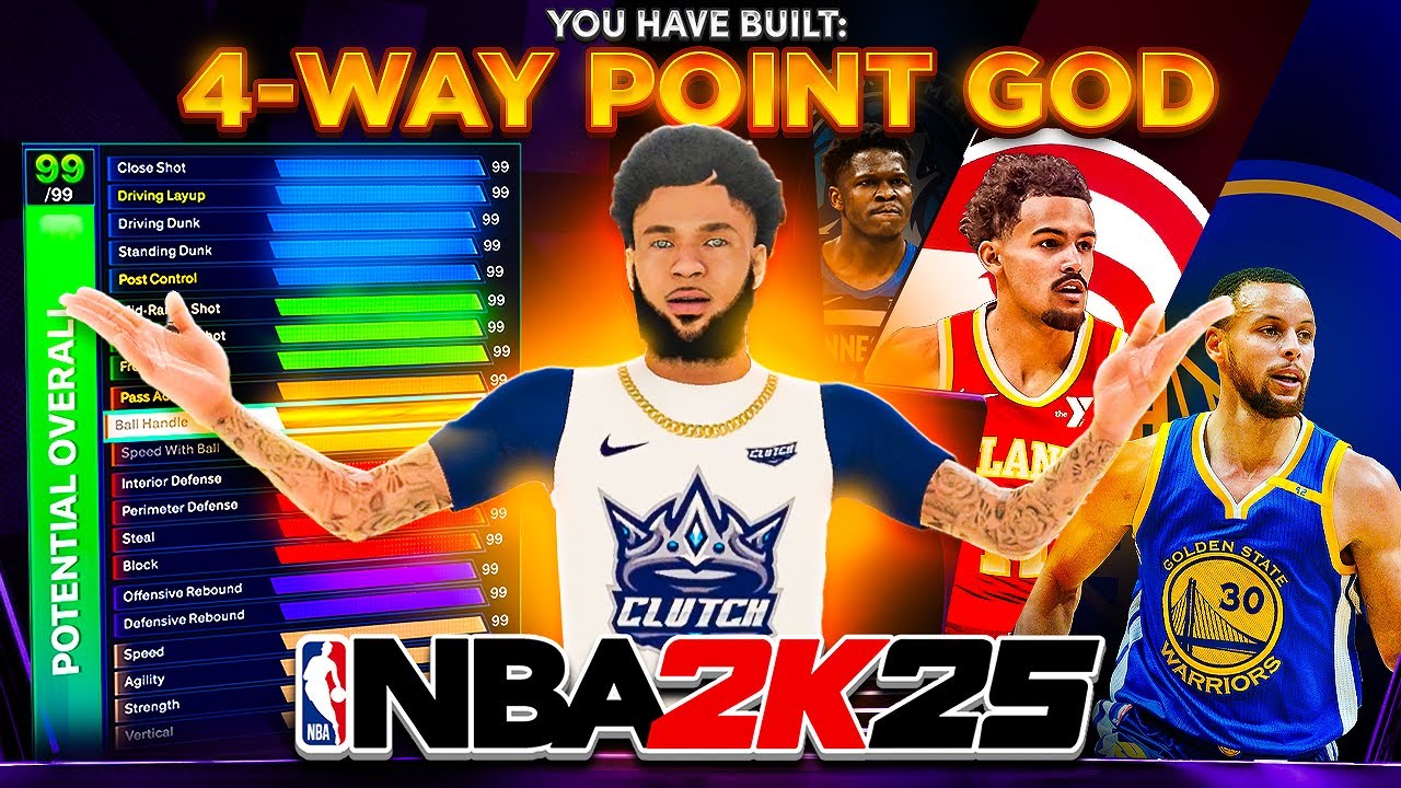BEST GAME BREAKING GUARD BUILD in NBA 2K25! *NEW* BEST 4-WAY POINT GOD BUILD in NBA 2K25!
