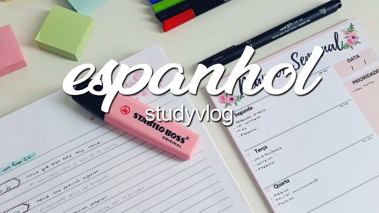 ESTUDANDO ESPANHOL EM CASA | #studyvlog
