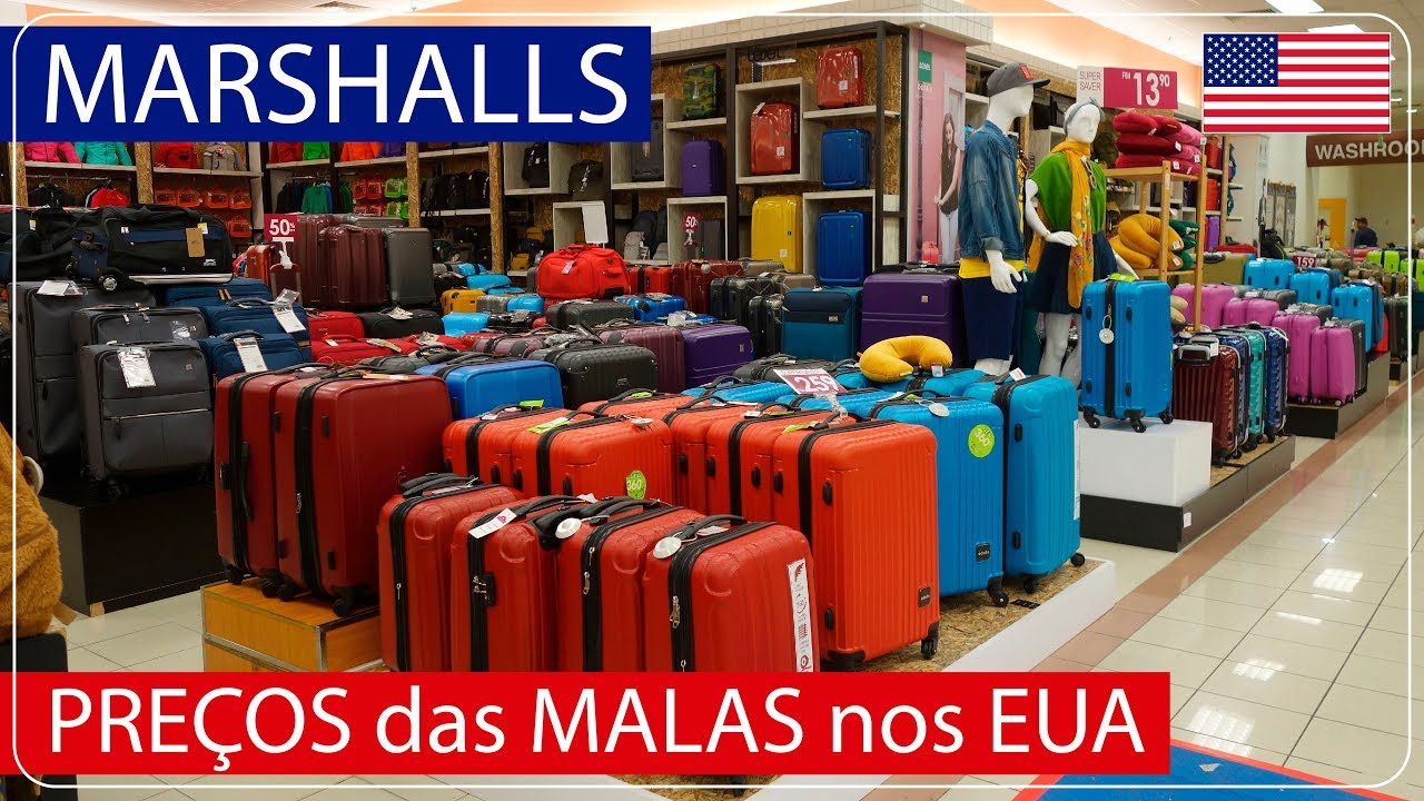 MALAS + ÓTIMOS PREÇOS na MARSHALLS nos ESTADOS UNIDOS
