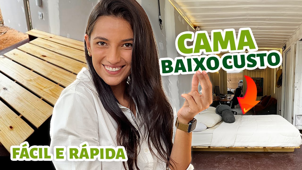 CAMA CASAL DE MADEIRA FAÇA VOCÊ MESMO FACIL E BARATA
