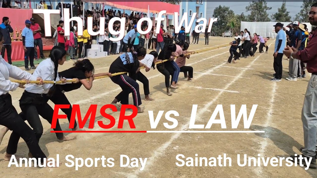 Thug of War (रस्सा-कस्सी) Annual sports day #kisunminzvlogs #SainatUniversity FMSR vs LAW
