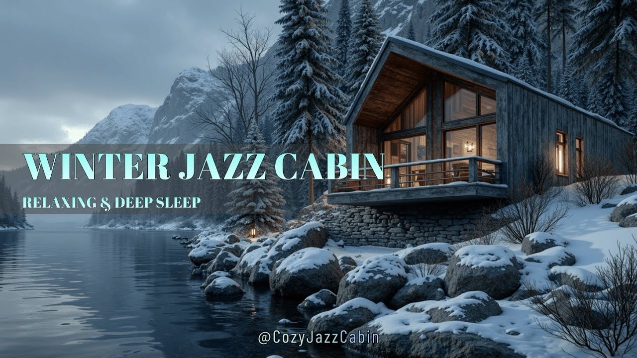 Cozy Winter Jazz Cabin | Атмосфера снегопада и плавный джаз для глубокой релаксации