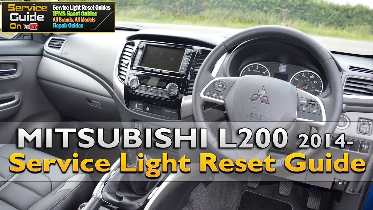 Mitsubishi L200 2014- Service Light Reset Guide